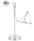 Dope Newton Pendulum Desk Decor With Surfing Or Skiing Little Man Figurines, metal skier on slope, educational science toy