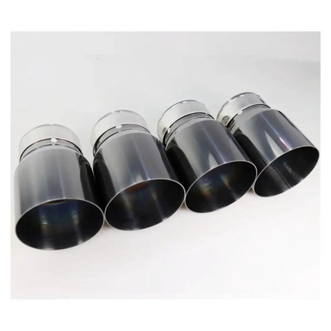 Four Piece Stainless Steel Exhaust Tips With Black Coating For BMW M2 M3 M4 Models F87 F80 F82 F83 Direct Fit Upgrade