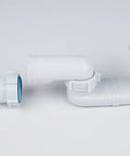 Low Profile Shower Drain Trap Kit 1.5 Inch For Small Bathrooms Flat PVC Waste Pipe System For Acrylic Tubs.