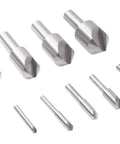 Nine Piece HSS Countersink Set, Precision Ground 90 Degree Flutes In A Durable Case, Pro Grade Countersink Bits for Wood and Metal