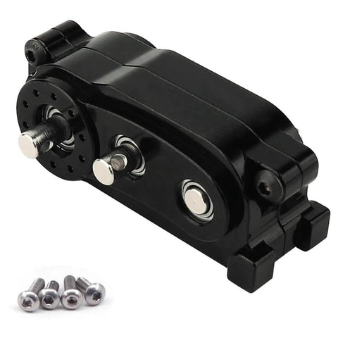 Beefed-Up All Metal Front Planetary Transmission With Prefixal Gearbox And Hardened Steel Drive Shaft For 1/10 RC Crawler, black