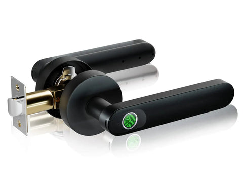 Smart Fingerprint Door Lock With Keyless Entry Auto Lock And Passage Mode Biometric Thumbprint Door Knob For Office Or Apartment Easy Installation Black Finish