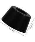 Black heavy duty anti vibration rubber foot pad with screw in bumper design for noise reduction and height increase, 1.9 x 1.1 cm