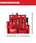 Workhorse Aerial Tool Apron In Bright Red Designed For Power Line Crews With Ample Storage Pockets, dimensions 30.5" x 24.5".
