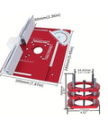 Ridiculously Solid Aluminum Router Table Insert Plate For Your Workshop Slick Sliding Surface Rust Resistant Replacement For Woodworking And Heavy Duty Carpentry Builds Red dimensions 200mm by 240mm with miter track