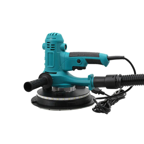 Variable Speed Handheld Electric Drywall Sander with Automatic Vacuum System and Dust Hose, Collection Bag, LED Light.