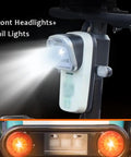 Front headlights and tail lights on Haoweih 4 Passenger Electric Golf Cart For Adults And Seniors, 20 Mile Range, 440 Lb Capacity.