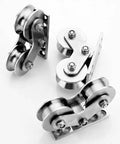 Built Tough Heavy Duty Groove Wheel Pulley For Wire Systems 304 stainless steel bearing track.