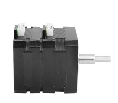 Side view of Beefy Hybrid 42 Stepper Motor With Double Layer Stacked Design For High Torque And Precise Motion Control, showing output shaft.
