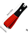 Premium Stainless Steel Line Cutter for Fishing with ergonomic handle and multifunctional tackle scissors showing size dimensions