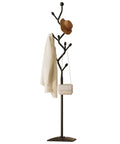 Tree Shaped Coat Rack With Eight Hooks Heavy Duty Freestanding Metal Coat Tree On Cast Iron Base Sturdy Stand For Coats Hats Scarves Purses Black Finish Ideal Entryway Organizer For Home Or Office