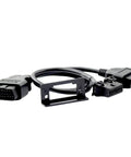 OBD2 OBD II Full 16 Pin Y Splitter Cable J1962 1 Male To 2 Female Connector with 50cm length and under dash mount bracket