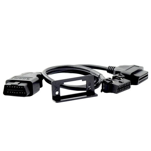 OBD2 OBD II Full 16 Pin Y Splitter Cable J1962 1 Male To 2 Female Connector with 50cm length and under dash mount bracket