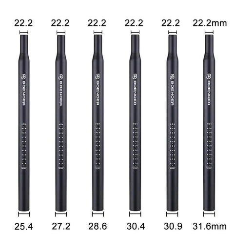 Heavy Duty Aluminum Bike Seat Post 400mm Long Fits 25.4 27.2 28.6 30.4 30.9 31.6 Millimeter Diameters For Mountain And Road Bikes