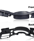 Dash trim bezel cover, dark gray, for Chevy Blazer/S-10 GMC Jimmy/Sonoma 1998–2004; front and back view.