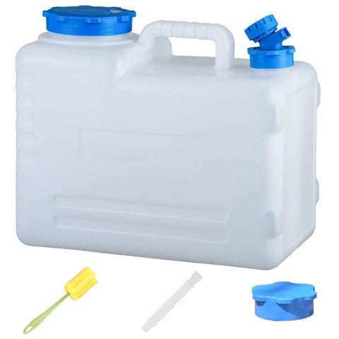 4 Gallon Camping Water Jug With Spigot For Emergency Water Storage Outdoors, Built Tough Food Grade PE Bottle with accessories