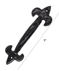Rustic Cast Iron Door Handle 7 Inch Heavy Duty Vintage Barn Door Pull With Screws For Sliding Doors Gates Garage Indoor Outdoor Use Black Metal