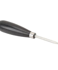 Racquet Stringing Straight Awl For Badminton And Tennis Rackets With Wooden Handle And Stainless Steel Tip Comfortable Grip Portable Hand Tool For Wire Threading And Safer More Precise Stringing, angled view