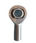 Close-up of Two Pack 5/8 Inch Male Rod End Bearings With Nuts Chromoly Steel Heim Joints, showcasing a right hand rose joint fitting.