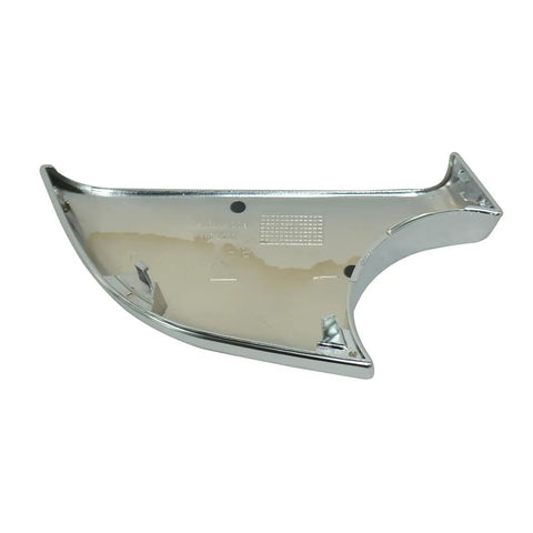 Premium Chrome Mirror Lower Cap For Tesla Model 3 Right Side Rearview Wing Tray Replacement, shiny chrome finish, interior view.
