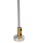 Magnetic Base Soldering Station With Flexible Gooseneck Third Hand Clamp And Alligator Clips, close-up of metal magnetic base and gooseneck.