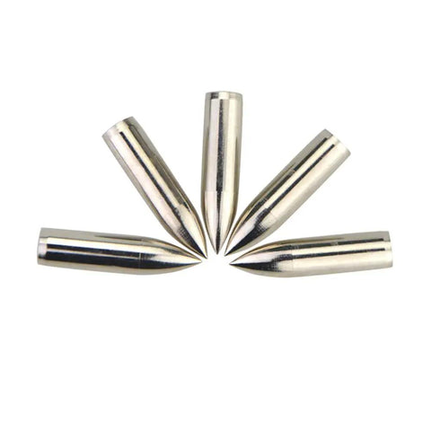 Glue On Field Points For Wooden And Bamboo Arrows, 24 Piece Stainless Steel Practice Tips, fan-shaped display, side angle