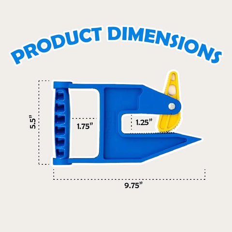 Original EZGrip Mat Movers blue plastic tool for moving heavy stall mats; includes 2 movers; 9.75 in long, 5.5 in tall.