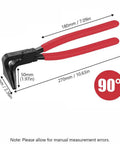 Three Piece Sheet Metal Bender Pliers Set For Roofing And HVAC Ductwork, Carbon Steel Hand Seamer Pliers With 90 Degree Angle