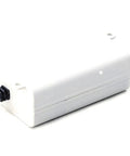 Slick 24V DC LED Power Supply Driver With Bulletproof Class 2 Safety And Foolproof Hiccup Recovery Housed Inside A Hassle Free Fanless Ultra Slim Case Made For LED Strips And Decorative Projects That Run Smooth As Silk, compact white unit with wires.