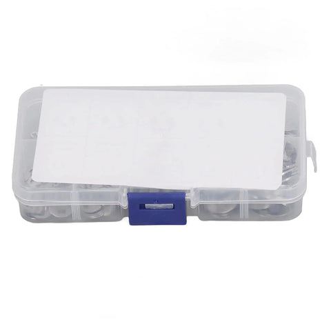 200Pcs E Clip Retaining Ring Kit With Storage Box In High Carbon Steel For Bearings Gears Pulleys Shafts And More A Go To Set
