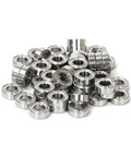 Five Pcs Premium R144 ZZ Miniature Deep Groove Ball Bearings arranged in a pile, made of high quality steel, ideal for small motors.