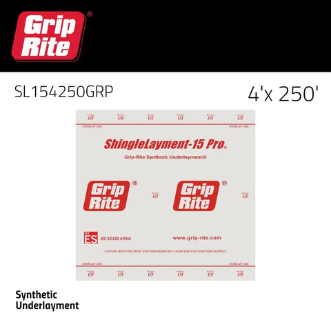 Top Shelf Shingle Underlayment Super Smooth Polypropylene Roofing Paper 4 Ft By 250 Ft Roll in synthetic underlayment packaging.