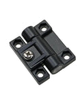 Sturdy Black Plastic Folding Hinges For Adjustable Cabinet Doors With Easy Install No Fuss Fit And Durable Design For DIY Kitchen And Home Renovation