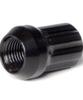 Close-up of a single forged steel lug nut from the Black 14x1.5 Spline Drive Tuner Acorn Lug Nuts Set Forged Steel 20 Pcs With Tool 60 Degree Tuner Seating