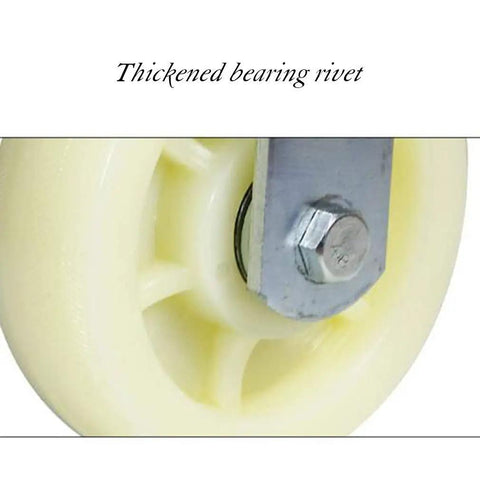 Heavy Duty Nylon Swivel Casters Replacement Wheels Set Of Four 7.9 Inches smooth glide nylon wheel with thickened bearing rivet.
