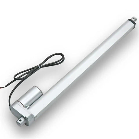 IP66 Waterproof Industrial Bed Linear Actuator Workhorse For 12V Or 24V Systems shown at angle with wiring