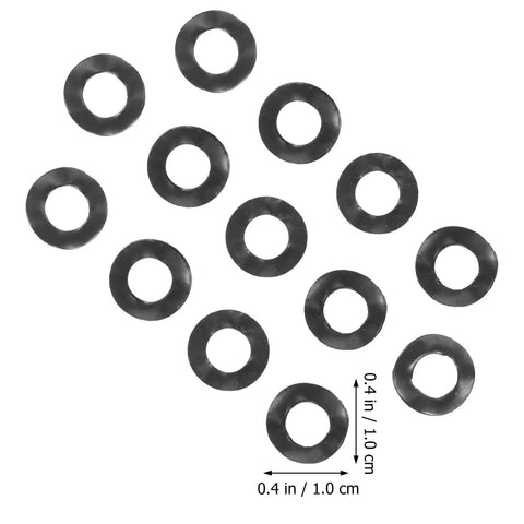 Spring Wave Washer Kit for Screws and Bolts Compression Style Steel Washers Assortment for Plumbing DIY Projects Durable Flexible Thrust Load Support and Easy Install, black spring steel washers, 0.4 in