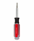 6 In 1 Screwdriver Multi Bit Set With Acetate Handle Dual Sided Removable Shaft For One Quarter And Five Sixteenth Inch Nut Driving Chrome Plated For Corrosion Resistance Easy In Shaft Bit Storage Built For Comfort Torque And Durability