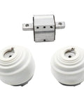 Dope Hydraulic Engine And Transmission Mount 3 Piece Kit Direct Replacement For Mercedes Sl500 Cl500 E500 Auto Transmission components showing two fluid-filled mounts and one metal support.