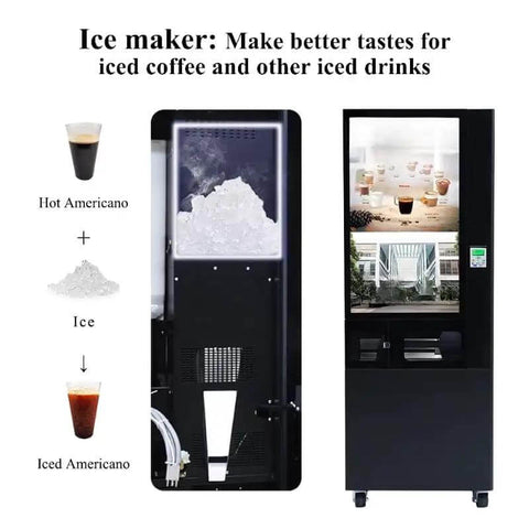 High Capacity Self Serve Coffee Vending Machine, Automatic Commercial Dispenser With Round The Clock Freshly Ground Coffee