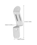 Glass Quick Mounting Hook Bracket Clips Set 50 Pcs Scratch Free Installation No Drill Stainless Steel Edge Grip size dimensions