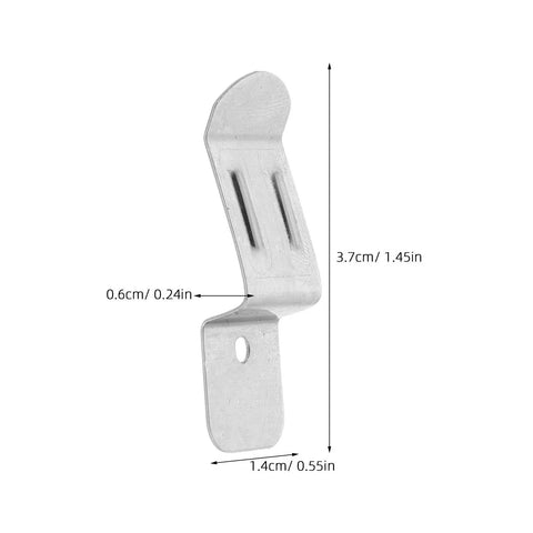 Glass Quick Mounting Hook Bracket Clips Set 50 Pcs Scratch Free Installation No Drill Stainless Steel Edge Grip size dimensions