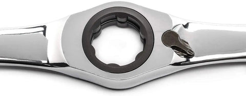 Close-up of reversible handle from Super Handy 42 Piece Metric Ratcheting Tap And Die Set Makes Threading A Breeze With Reversible Handles