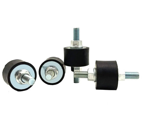 Beefy Heavy Duty Rubber Vibration Isolator Mounts M10 Double Stud Set Four Pack With Non Slip Nuts For Air Compressors Garage Motors And Diesel Engines Anti Vibration Shock Absorbers shown