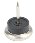 Close-up of Heavy Duty Non Slip Furniture Nail with Thick ABS Pad Head for Floor Protection, Anti Scratch Glide Pad, 22mm size.