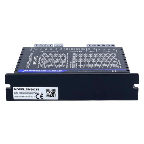 DM542TE stepper driver module by StepperOnline in a black metal enclosure with top terminal blocks.