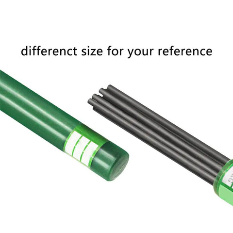 Cerium 2 Percent One Sixteenth Inch Tungsten Electrodes For TIG Welding Black Rods shown with size comparison