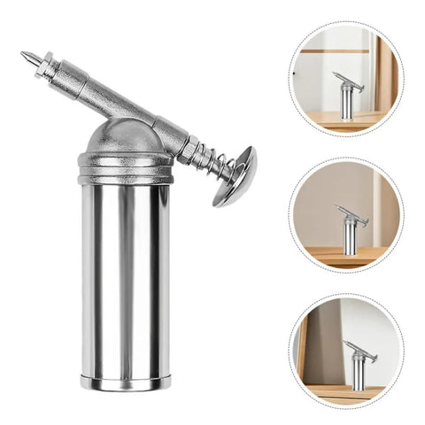 Manual 80cc Grease Gun Portable Alloy With Lock On Coupler For Automotive And Industrial Use, shown with details inset.