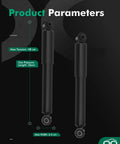 Rear Gas Shock Absorbers Set Of 2 For Toyota RAV4 2006 2007 2008 2009 2010 2011 2012, Left And Right Shocks, dimensions displayed