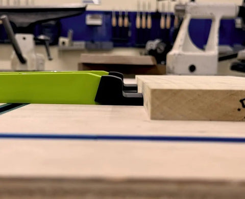 Low Profile Clamp Kit in use on CNC machine showcasing hold-down clamps and workbench setup for solid workholding.